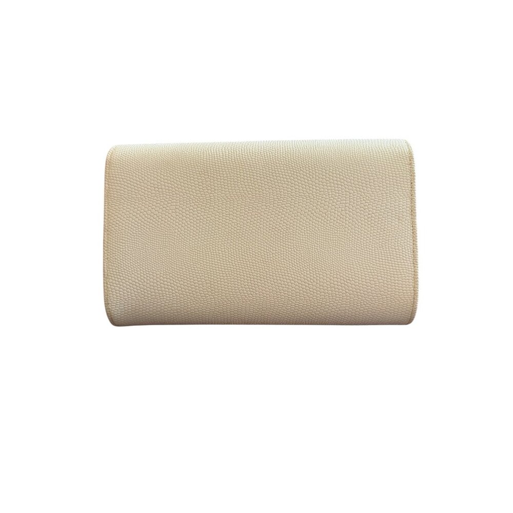 Delill Womens Clutch Stingray-like Pattern Cream Rectangular Flap Strap Vintage - Picture 4 of 11